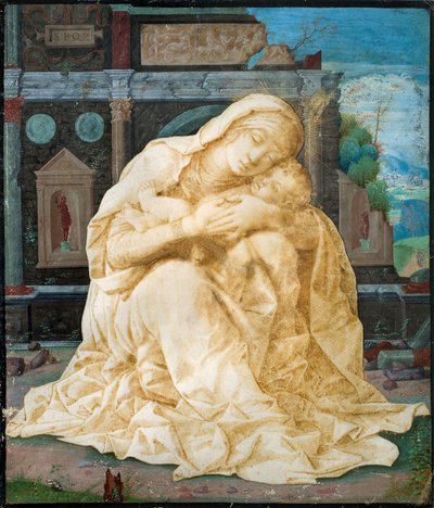Madonna and Child Against the Ancient Ruins by Andrea Mantegna